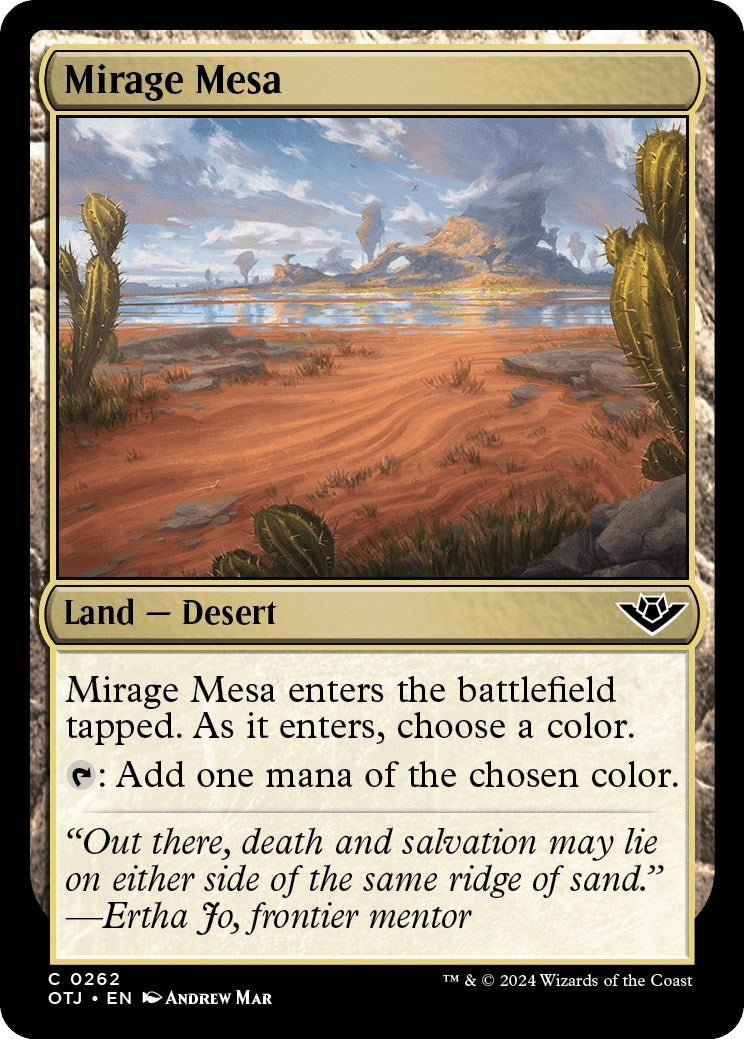 Image for Mirage Mesa (262) [Outlaws of Thunder Junction] - Magic: The Gathering