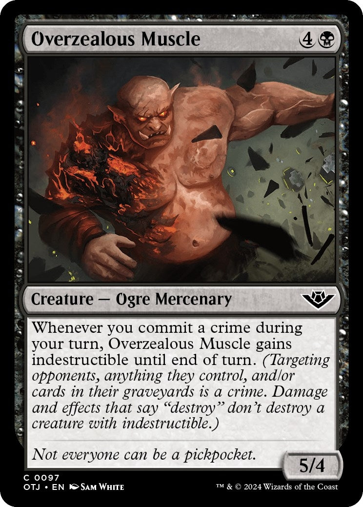 Image for Overzealous Muscle (97) [Outlaws of Thunder Junction] - Magic: The Gathering