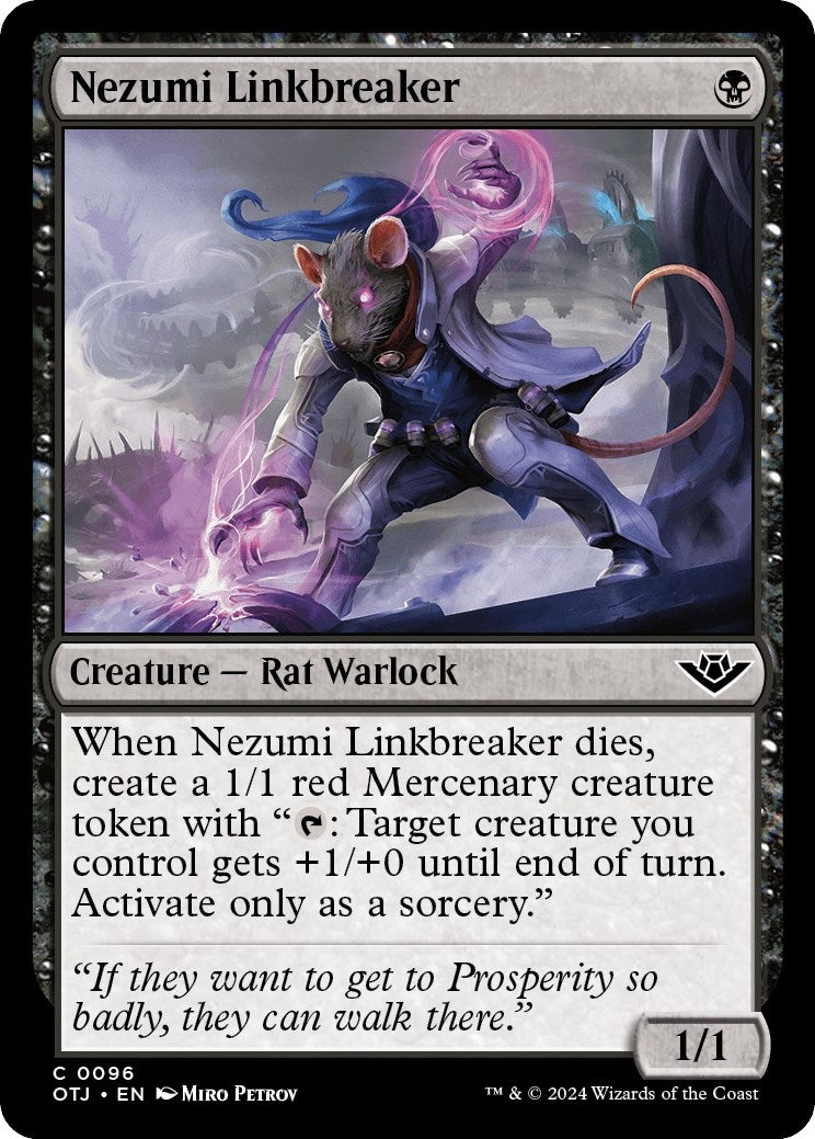 Image for Nezumi Linkbreaker (96) [Outlaws of Thunder Junction] - Magic: The Gathering