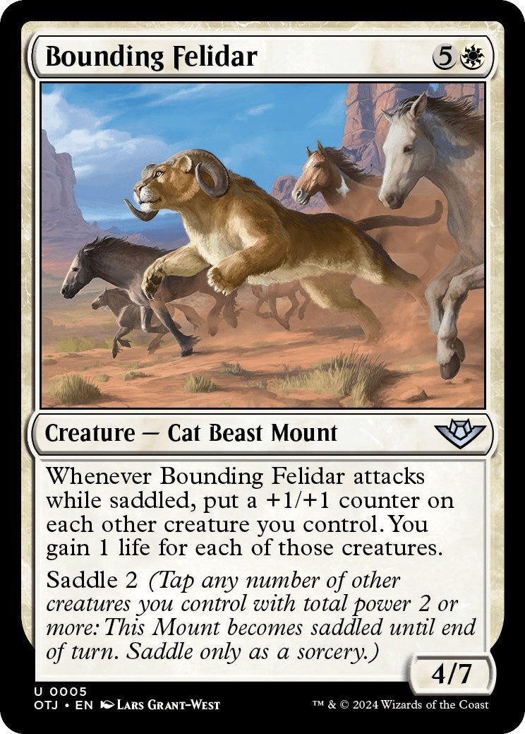Image for Bounding Felidar (5) [Outlaws of Thunder Junction] - Magic: The Gathering