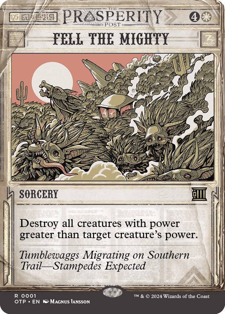 Image for Fell the Mighty (1) [Outlaws of Thunder Junction: Breaking News] - Magic: The Gathering