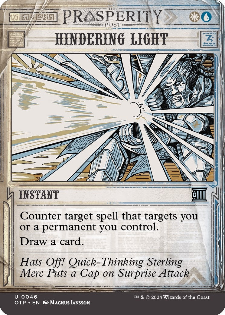 Image for Hindering Light (46) [Outlaws of Thunder Junction: Breaking News] - Magic: The Gathering
