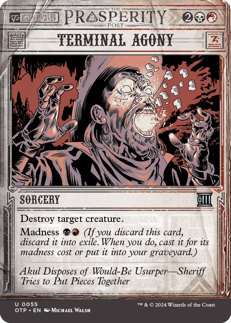 Image for Terminal Agony (55) [Outlaws of Thunder Junction: Breaking News] - Magic: The Gathering