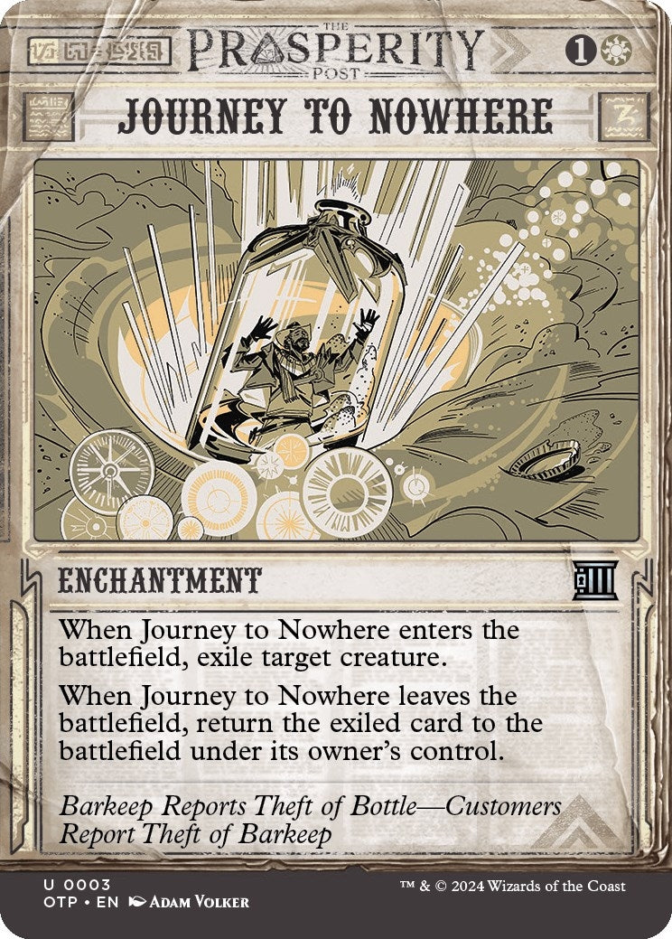 Image for Journey to Nowhere (3) [Outlaws of Thunder Junction: Breaking News] - Magic: The Gathering