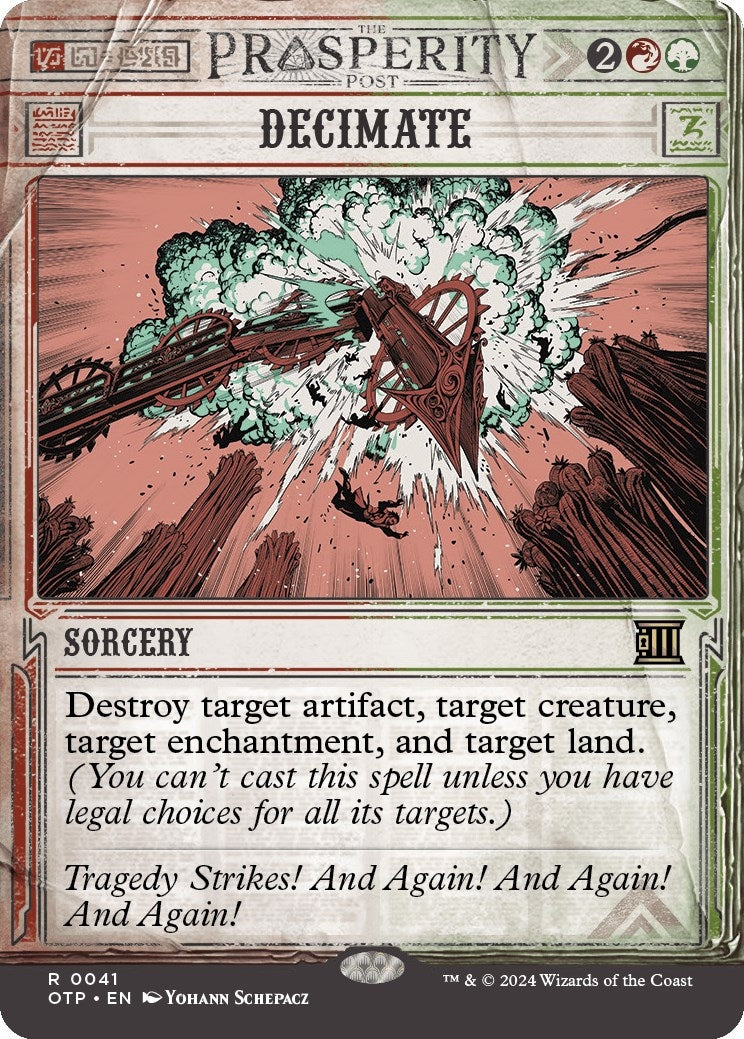 Image for Decimate (41) [Outlaws of Thunder Junction: Breaking News] - Magic: The Gathering