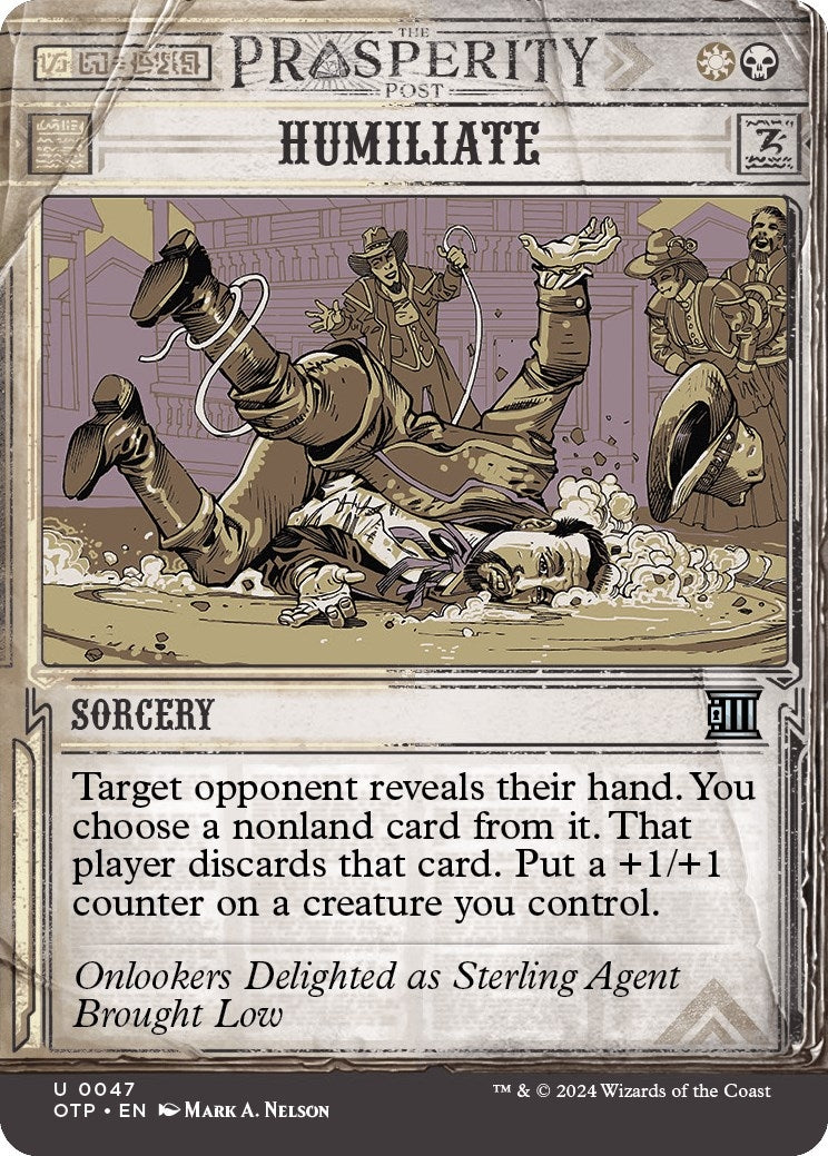 Image for Humiliate (47) [Outlaws of Thunder Junction: Breaking News] - Magic: The Gathering