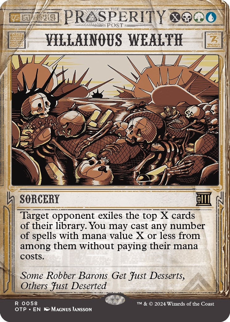 Image for Villainous Wealth (58) [Outlaws of Thunder Junction: Breaking News] - Magic: The Gathering