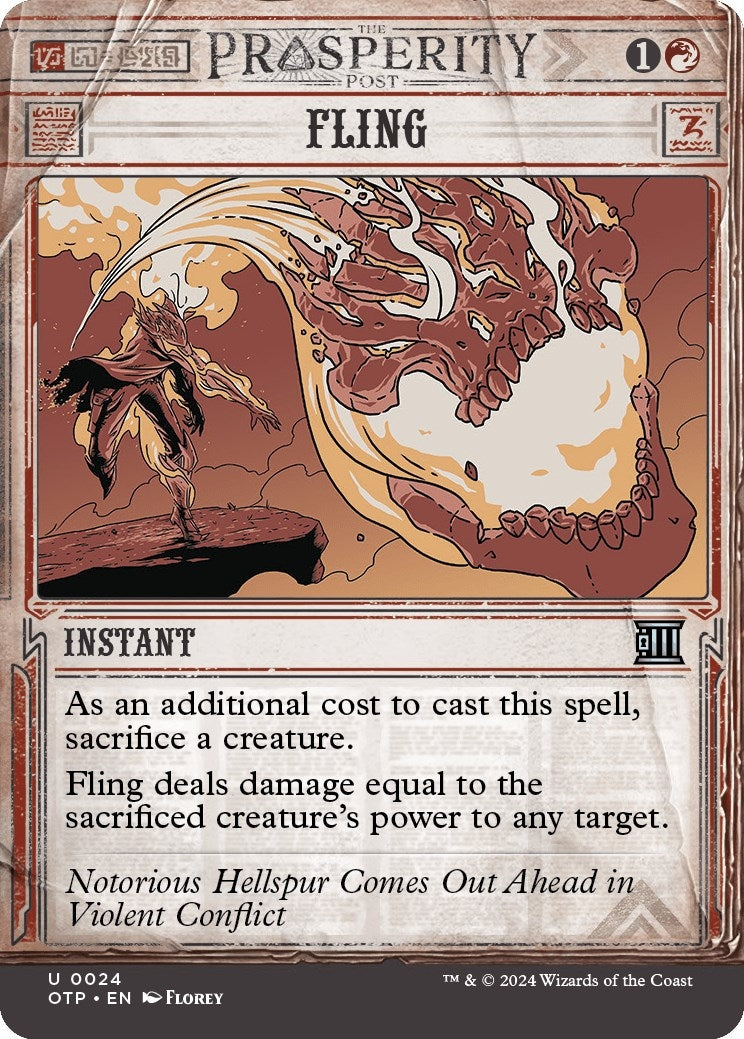 Image for Fling (24) [Outlaws of Thunder Junction: Breaking News] - Magic: The Gathering