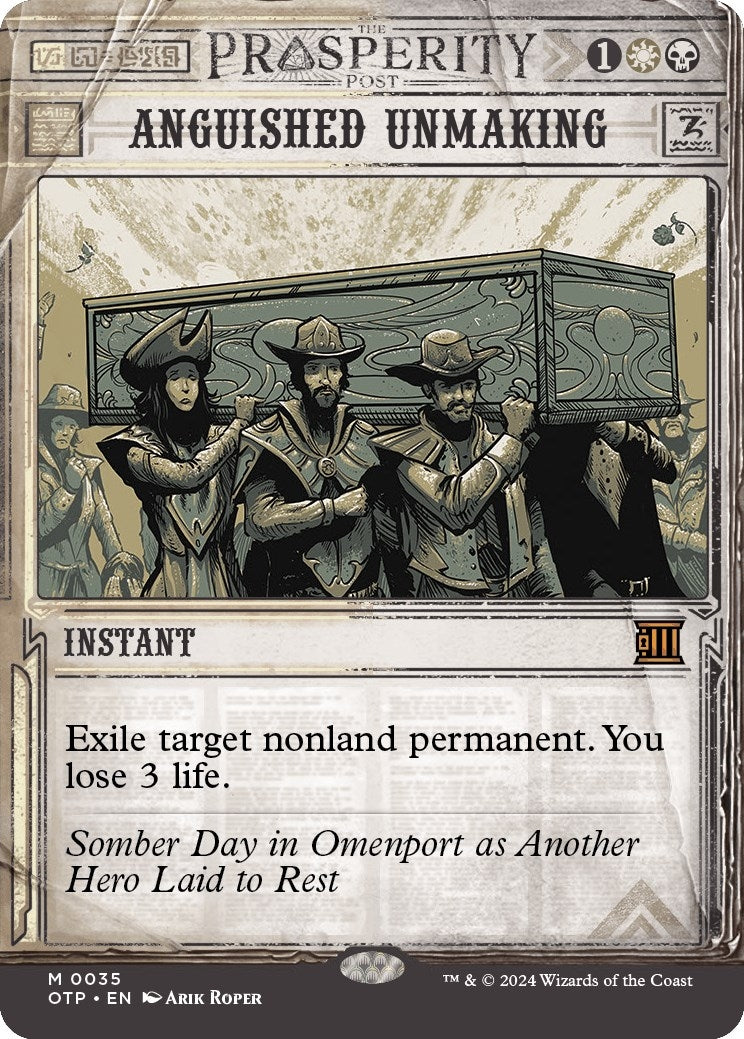 Image for Anguished Unmaking (35) [Outlaws of Thunder Junction: Breaking News] - Magic: The Gathering
