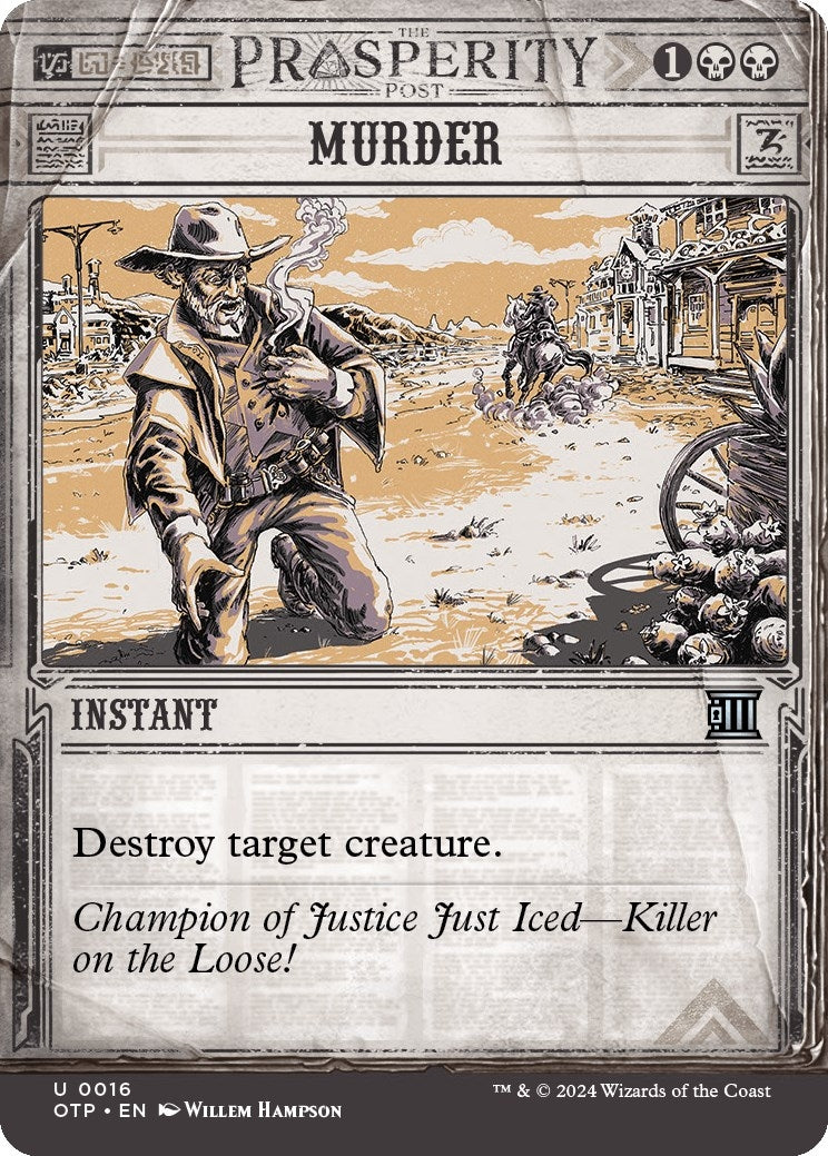 Image for Murder (16) [Outlaws of Thunder Junction: Breaking News] - Magic: The Gathering