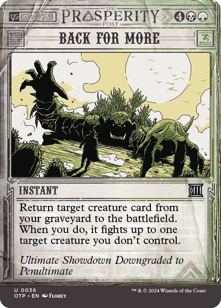 Image for Back for More (36) [Outlaws of Thunder Junction: Breaking News] - Magic: The Gathering