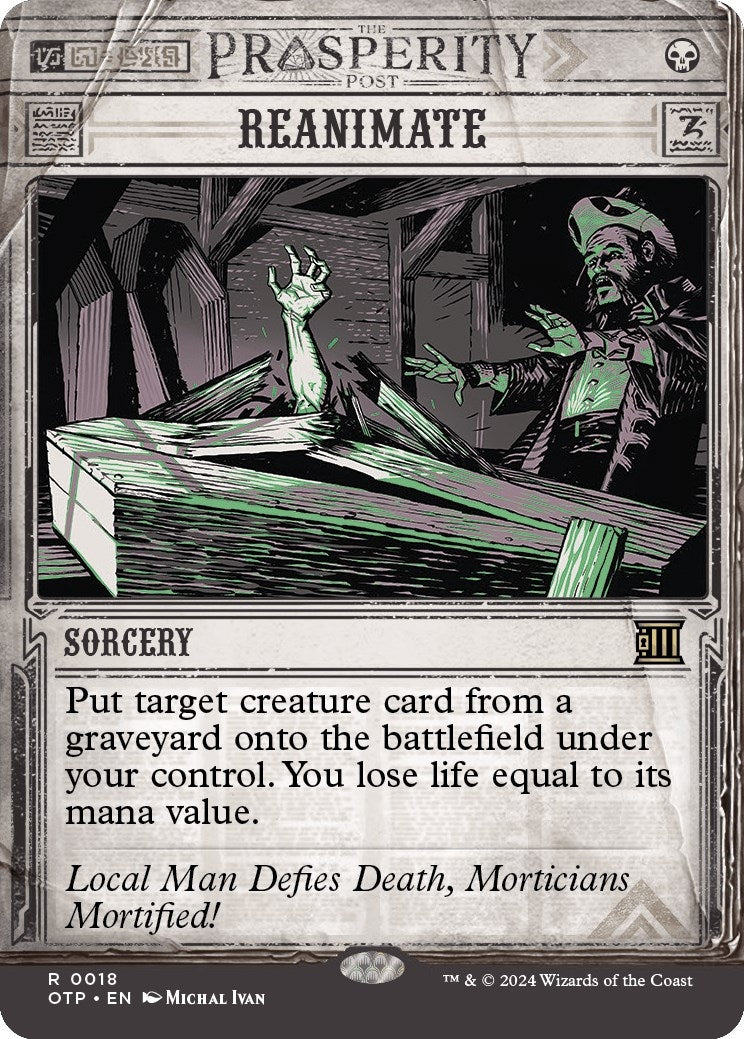 Image for Reanimate (18) [Outlaws of Thunder Junction: Breaking News] - Magic: The Gathering