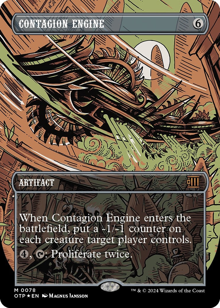 Image for Contagion Engine (Textured Foil) (78) [Outlaws of Thunder Junction: Breaking News] - Magic: The Gathering