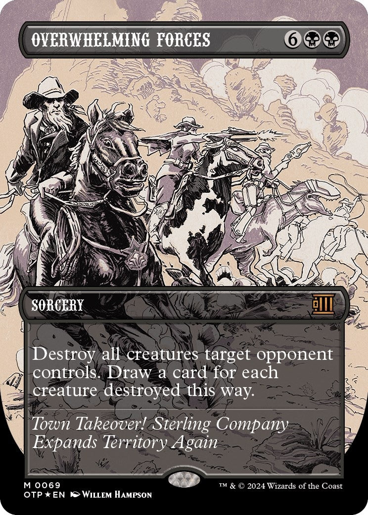 Image for Overwhelming Forces (Textured Foil) (69) [Outlaws of Thunder Junction: Breaking News] - Magic: The Gathering