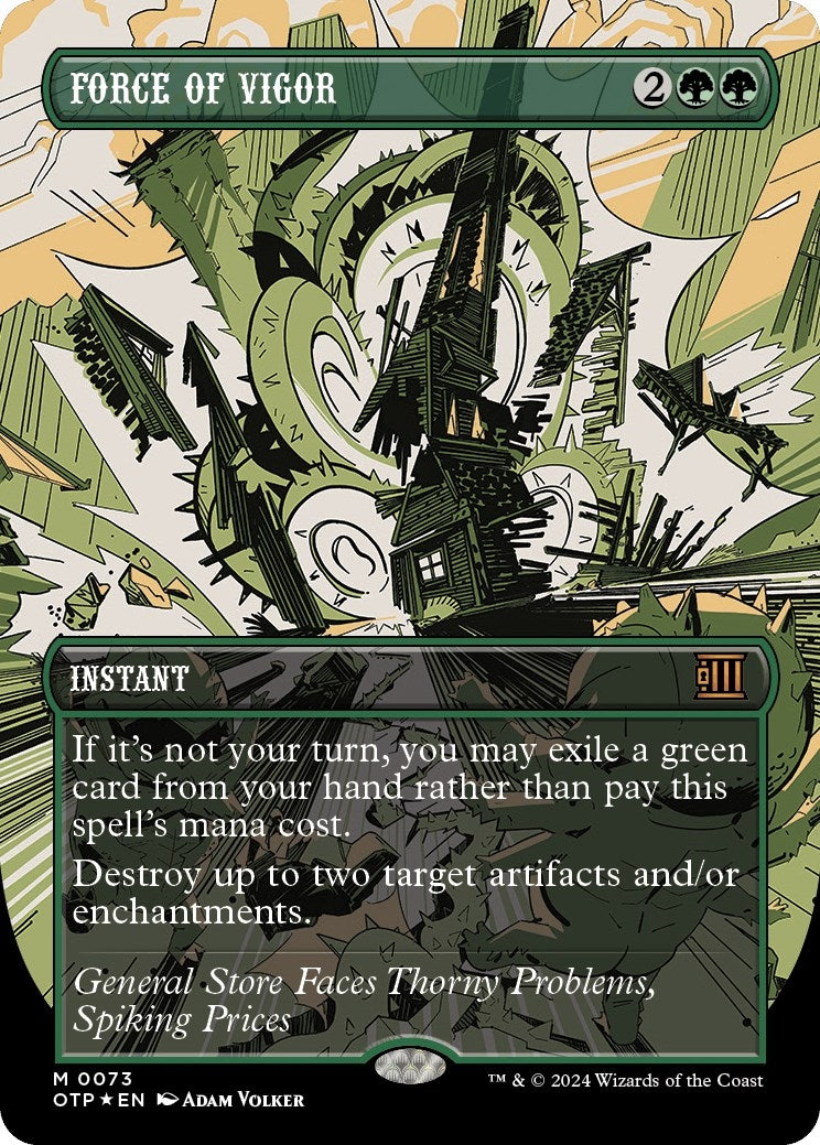 Image for Force of Vigor (Textured Foil) (73) [Outlaws of Thunder Junction: Breaking News] - Magic: The Gathering