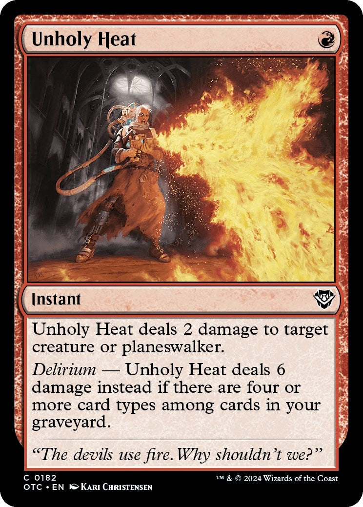 Image for Unholy Heat (182) [Outlaws of Thunder Junction] - Magic: The Gathering