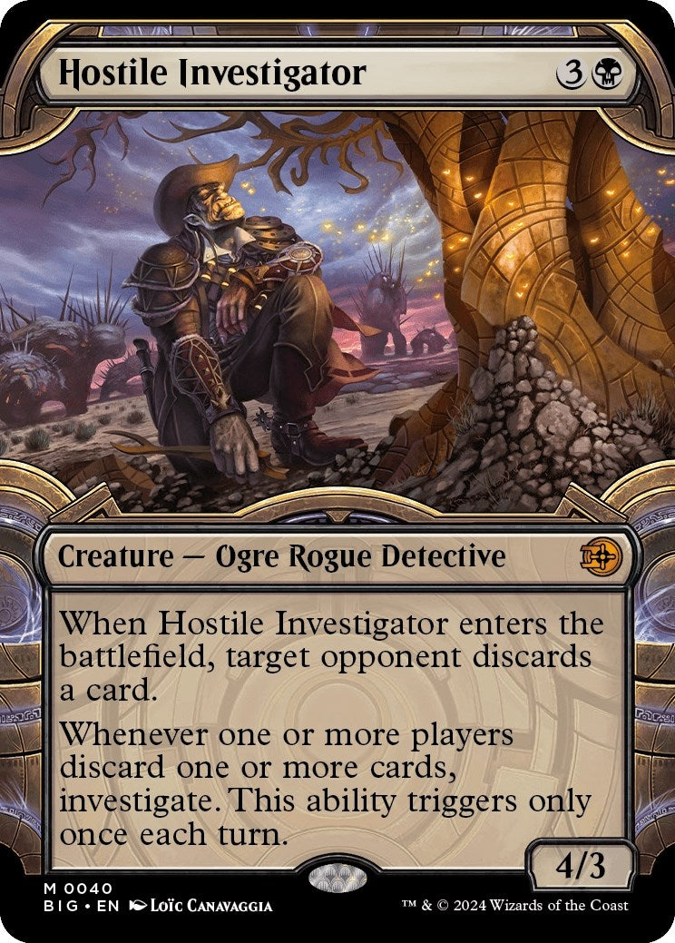 Image for Hostile Investigator (Showcase) (40) [Outlaws of Thunder Junction: The Big Score] - Magic: The Gathering