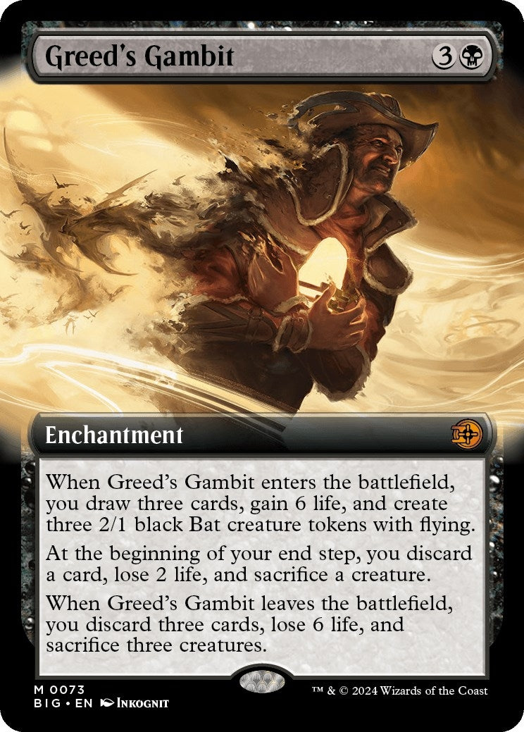 Image for Greed's Gambit (Extended Art) (73) [Outlaws of Thunder Junction: The Big Score] - Magic: The Gathering