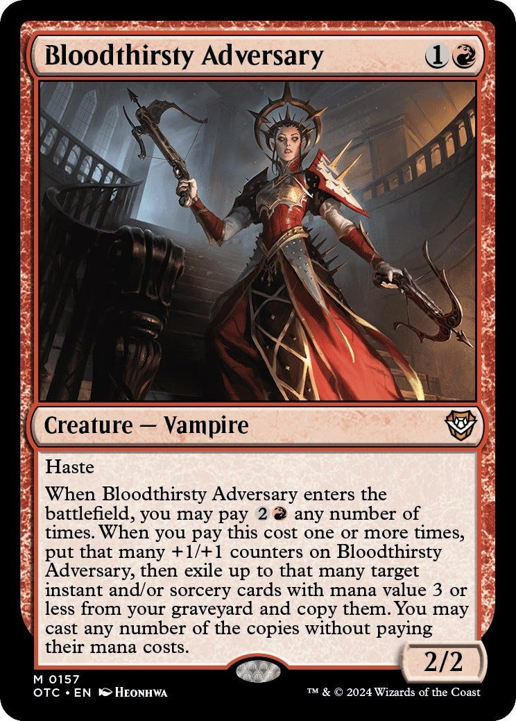 Image for Bloodthirsty Adversary (157) [Outlaws of Thunder Junction] - Magic: The Gathering