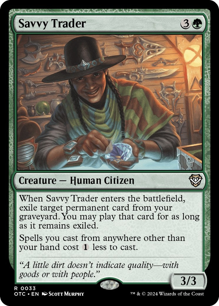 Image for Savvy Trader (33) [Outlaws of Thunder Junction] - Magic: The Gathering
