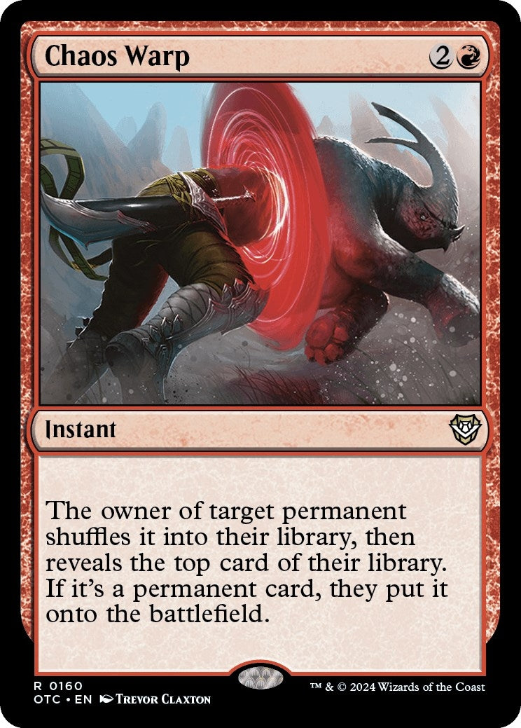 Image for Chaos Warp (160) [Outlaws of Thunder Junction] - Magic: The Gathering