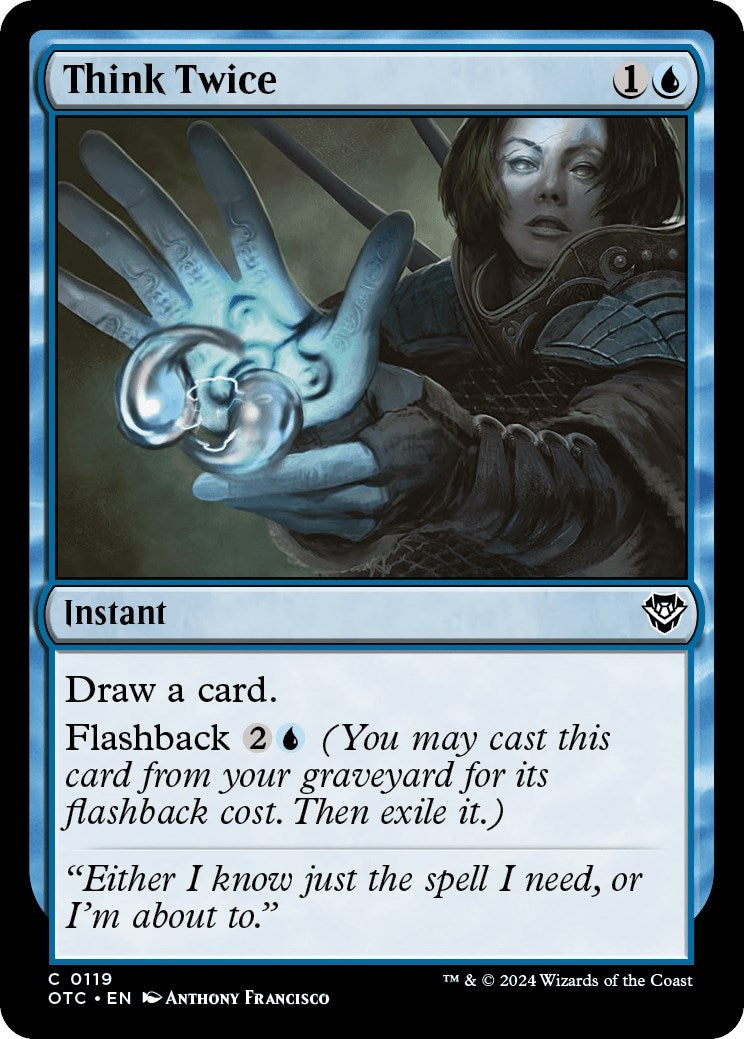 Image for Think Twice (119) [Outlaws of Thunder Junction] - Magic: The Gathering