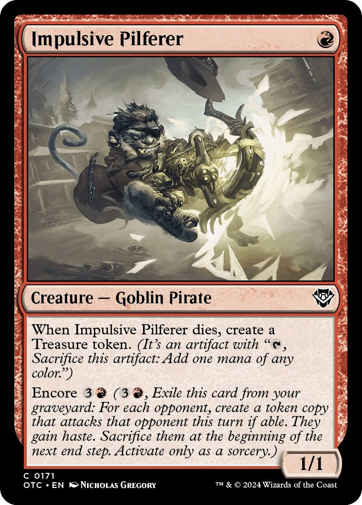 Image for Impulsive Pilferer (171) [Outlaws of Thunder Junction] - Magic: The Gathering