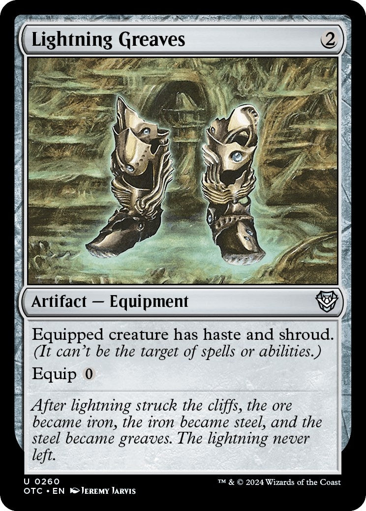 Image for Lightning Greaves (260) [Outlaws of Thunder Junction] - Magic: The Gathering