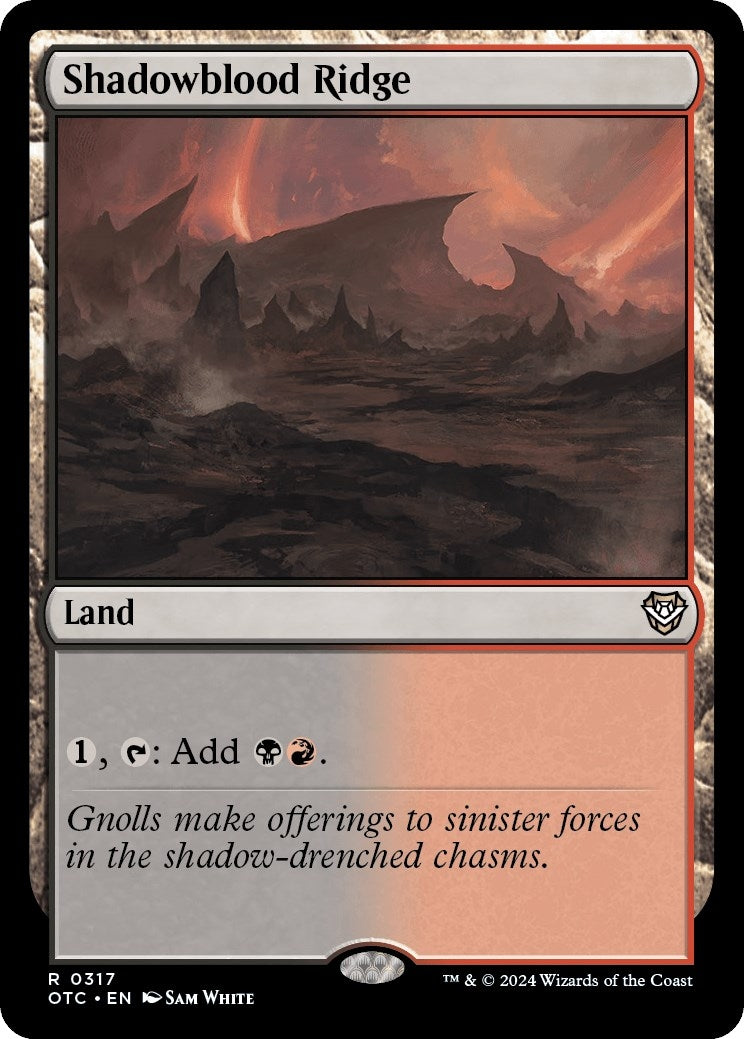 Image for Shadowblood Ridge (317) [Outlaws of Thunder Junction] - Magic: The Gathering