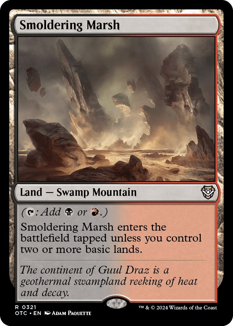 Image for Smoldering Marsh (321) [Outlaws of Thunder Junction] - Magic: The Gathering