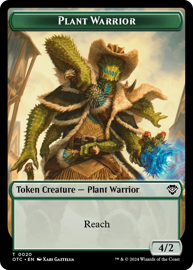 Image for Plant Warrior // Treasure Double-Sided Token (20 // 18) [Outlaws of Thunder Junction] - Magic: The Gathering