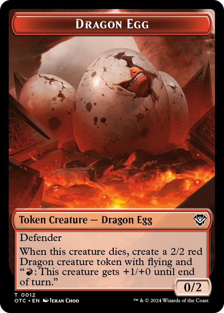 Image for Dragon Egg // Dragon Double-Sided Token (12 // 11) [Outlaws of Thunder Junction] - Magic: The Gathering