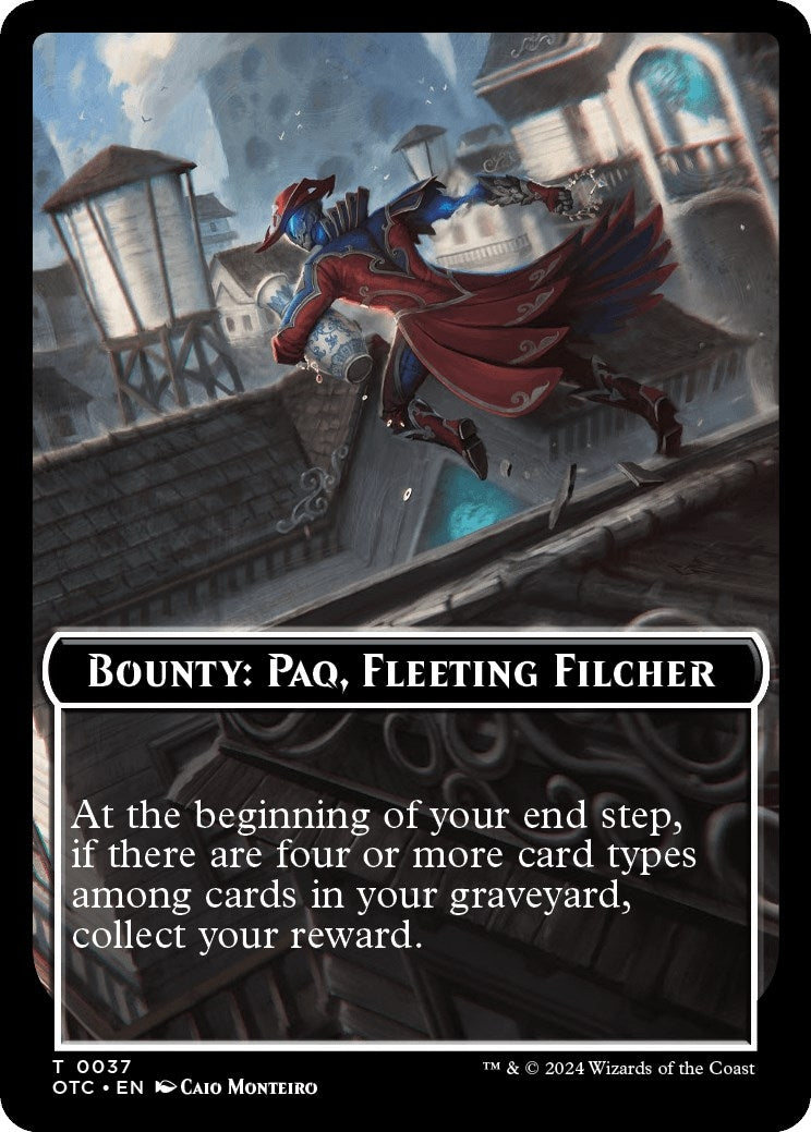 Image for Bounty: Paq, Fleeting Filcher // Bounty Rules Double-Sided Token (37) [Outlaws of Thunder Junction] - Magic: The Gathering