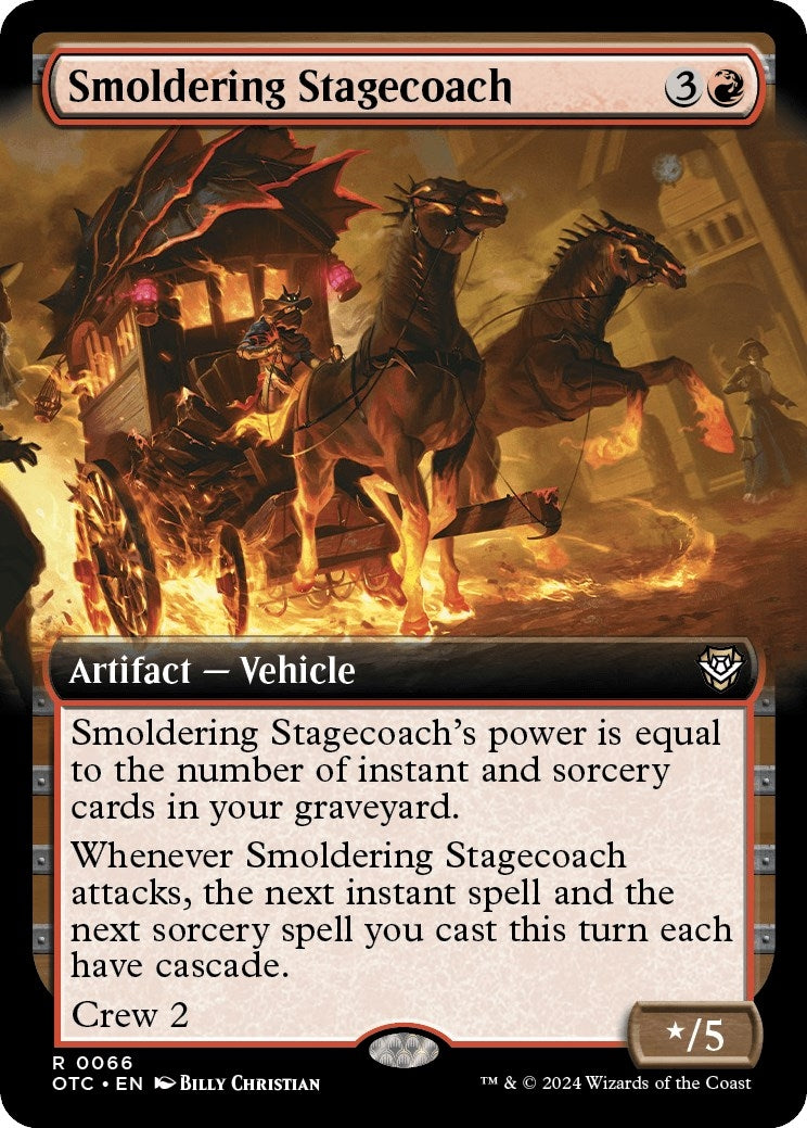 Image for Smoldering Stagecoach (Extended Art) (66) [Outlaws of Thunder Junction] - Magic: The Gathering