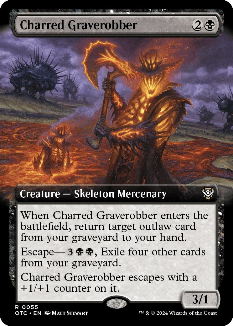 Image for Charred Graverobber (Extended Art) (55) [Outlaws of Thunder Junction] - Magic: The Gathering