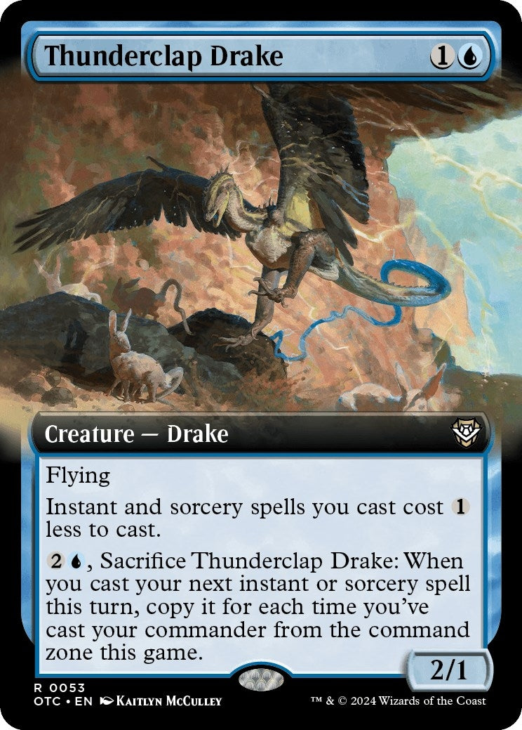 Image for Thunderclap Drake (Extended Art) (53) [Outlaws of Thunder Junction] - Magic: The Gathering