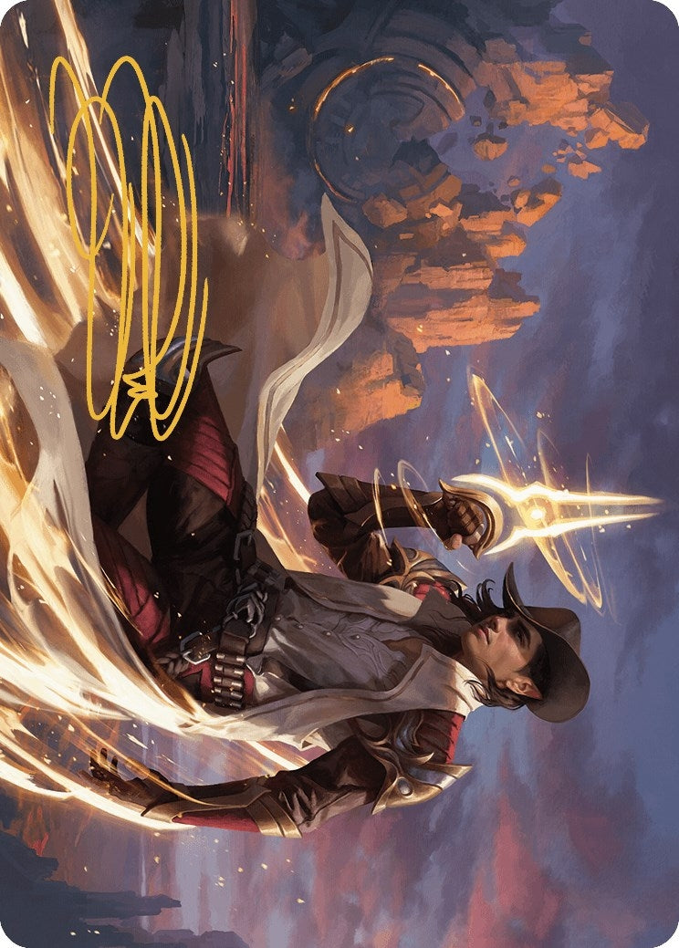 Image for Kellan, the Kid Art Card (Gold-Stamped Signature) (24) [Outlaws of Thunder Junction] - Magic: The Gathering