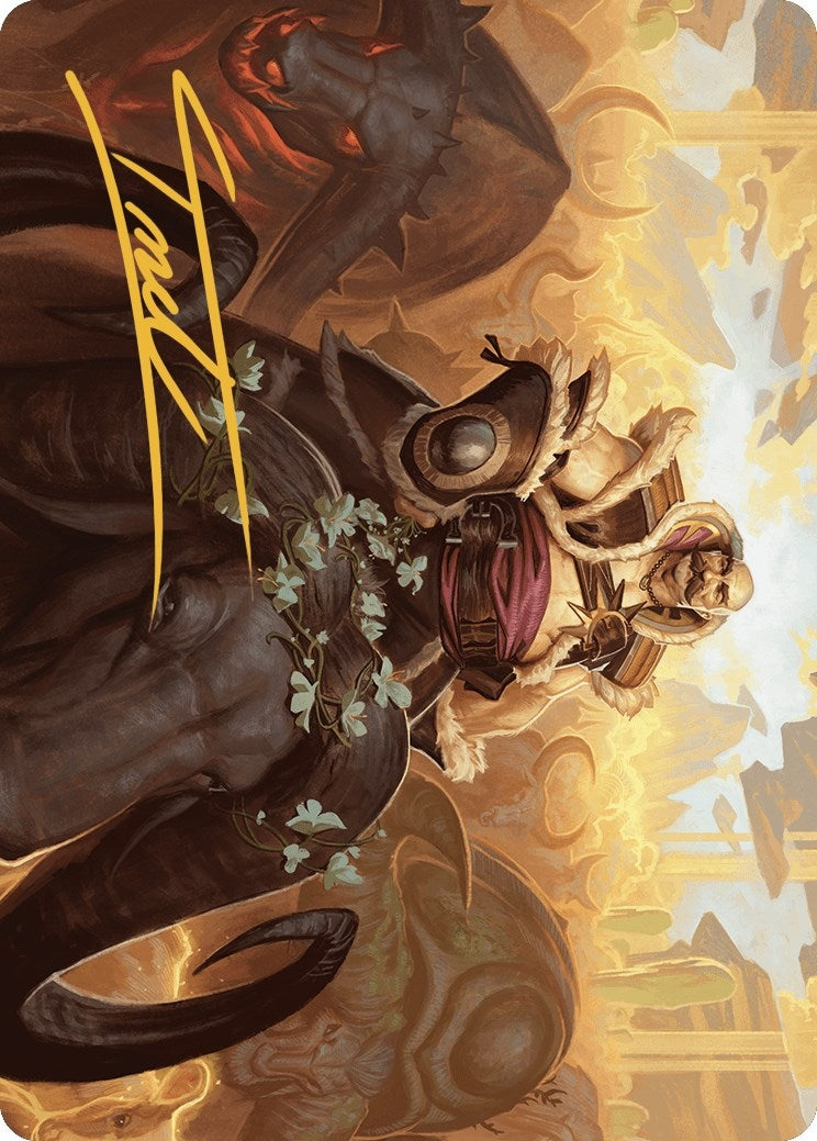 Image for Bruse Tarl, Roving Rancher Art Card (Gold-Stamped Signature) (20) [Outlaws of Thunder Junction] - Magic: The Gathering