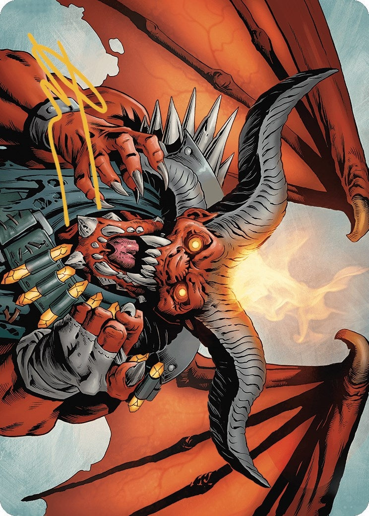 Rakdos, the Muscle Art Card (Gold-Stamped Signature) (53) [Art Series: Outlaws of Thunder Junction]