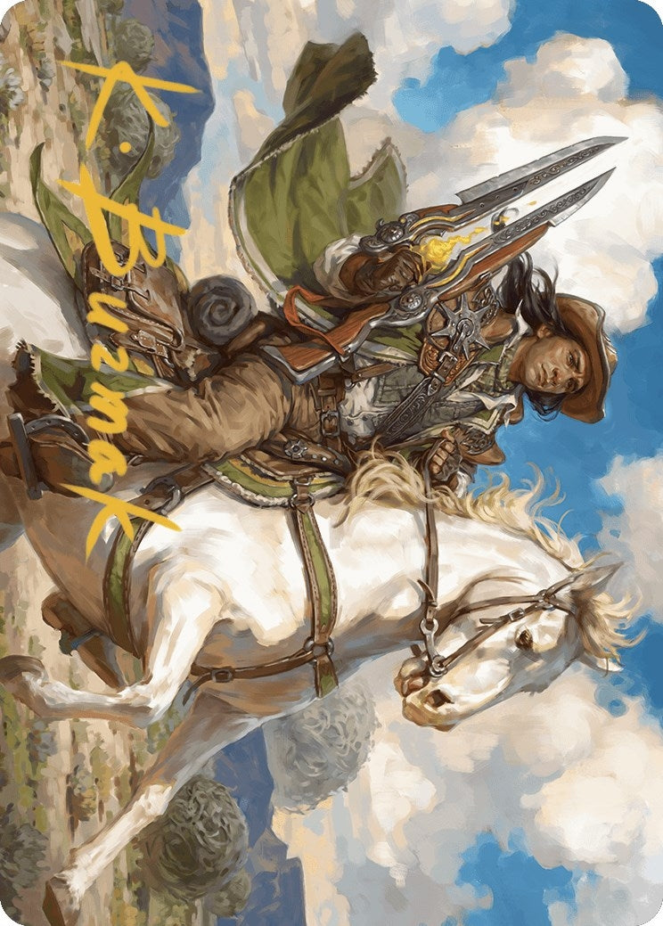Image for Wylie Duke, Atiin Hero Art Card (Gold-Stamped Signature) (35) [Outlaws of Thunder Junction] - Magic: The Gathering