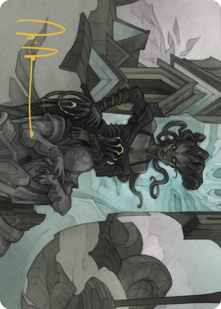 Image for Vraska Joins Up Art Card (Gold-Stamped Signature) (34) [Outlaws of Thunder Junction] - Magic: The Gathering