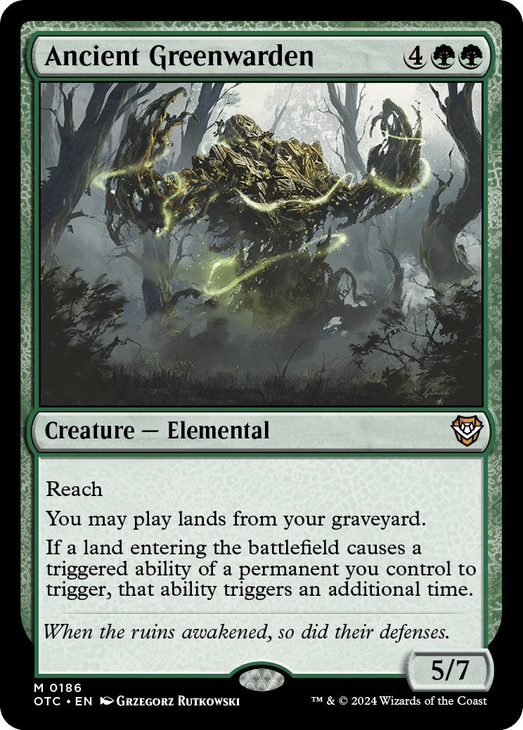 Image for Ancient Greenwarden (186) [Outlaws of Thunder Junction] - Magic: The Gathering