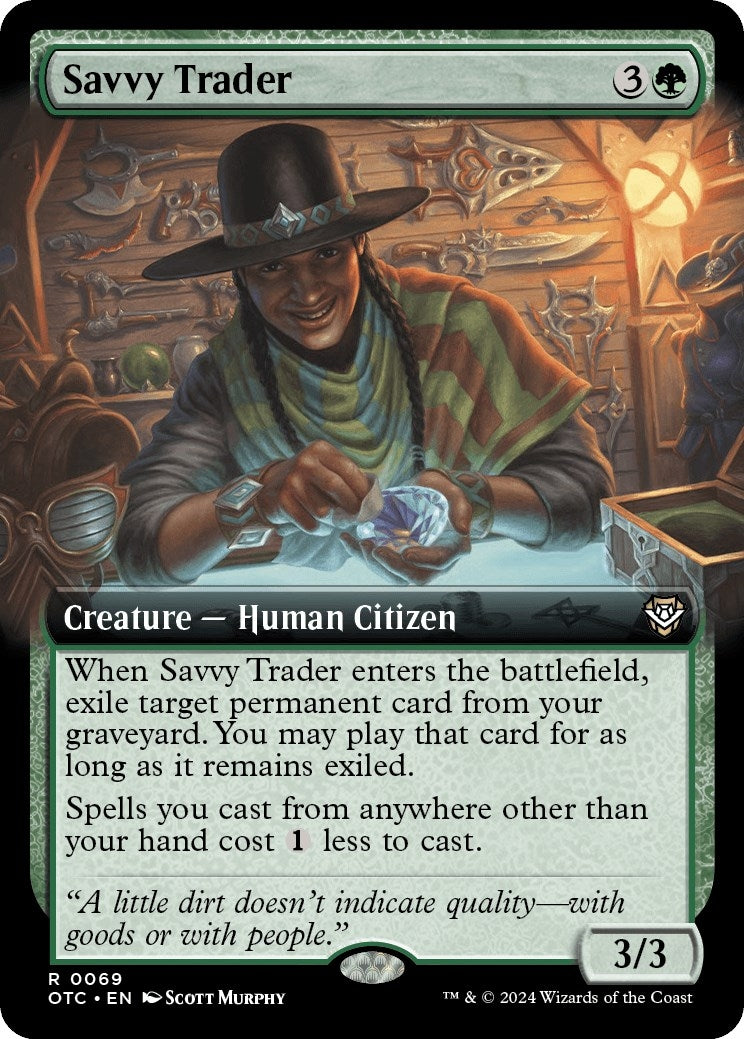 Image for Savvy Trader (Extended Art) (69) [Outlaws of Thunder Junction] - Magic: The Gathering