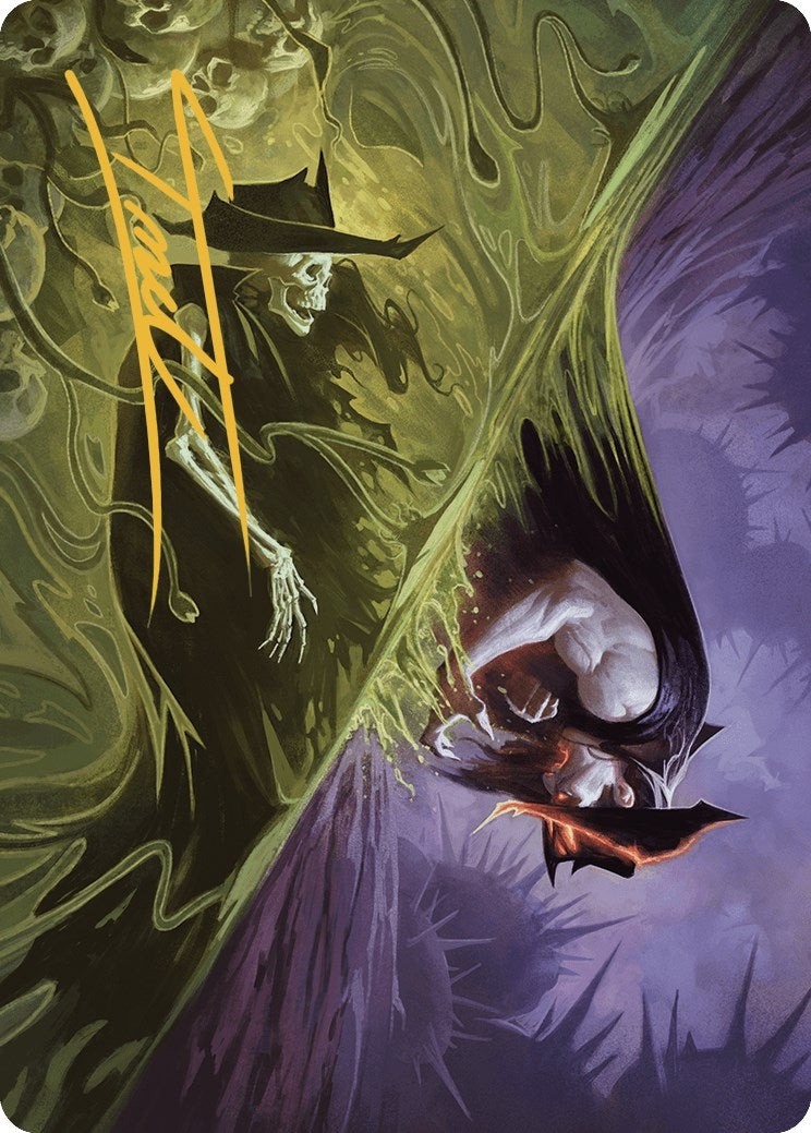 Image for Pillage the Bog Art Card (Gold-Stamped Signature) (30) [Outlaws of Thunder Junction] - Magic: The Gathering