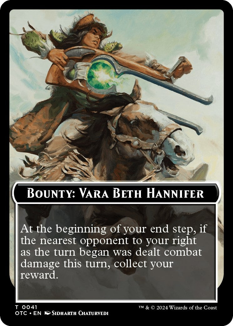Image for Bounty: Vara Beth Hannifer // Bounty Rules Double-Sided Token (41) [Outlaws of Thunder Junction] - Magic: The Gathering