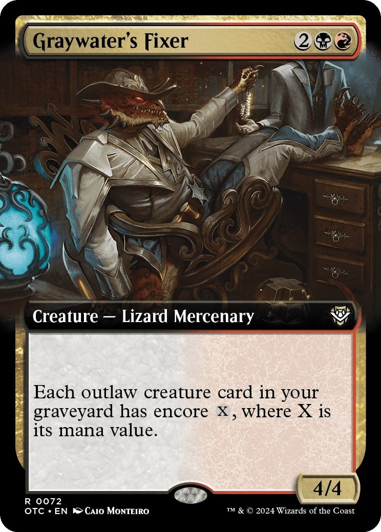 Image for Graywater's Fixer (Extended Art) (72) [Outlaws of Thunder Junction] - Magic: The Gathering