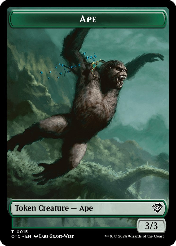 Image for Ape // Shark Double-Sided Token (15 // 6) [Outlaws of Thunder Junction] - Magic: The Gathering