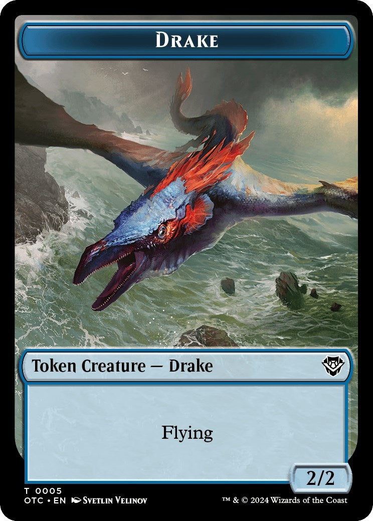 Image for Drake // Soldier (0026) Double-Sided Token (5 // 26) [Outlaws of Thunder Junction] - Magic: The Gathering