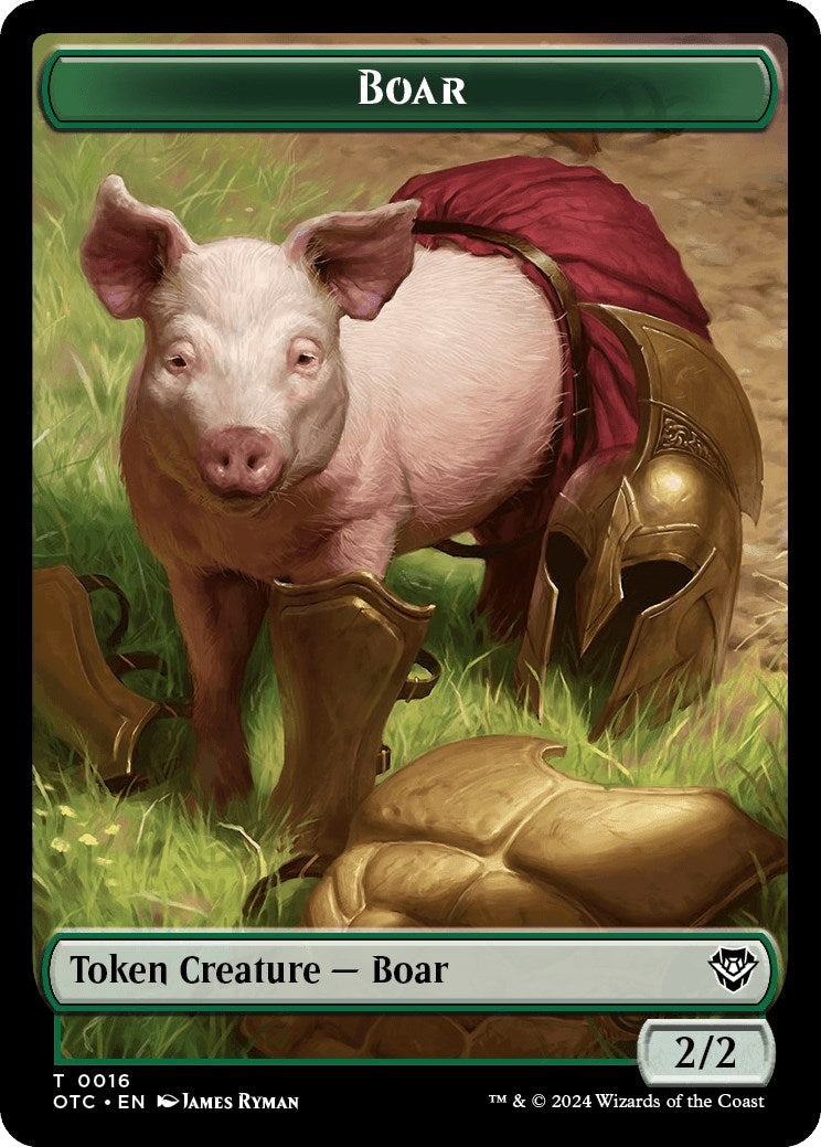 Image for Boar // Drake Double-Sided Token (16 // 5) [Outlaws of Thunder Junction] - Magic: The Gathering