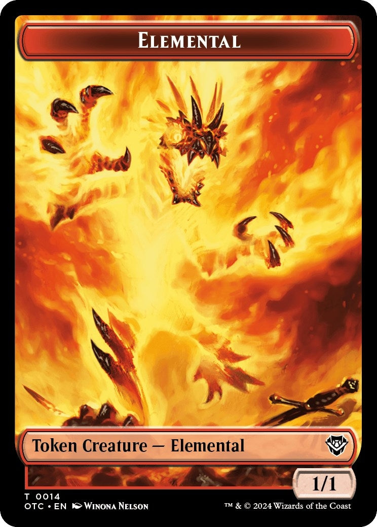 Image for Elemental (0014) // Soldier (0026) Double-Sided Token (14 // 26) [Outlaws of Thunder Junction] - Magic: The Gathering